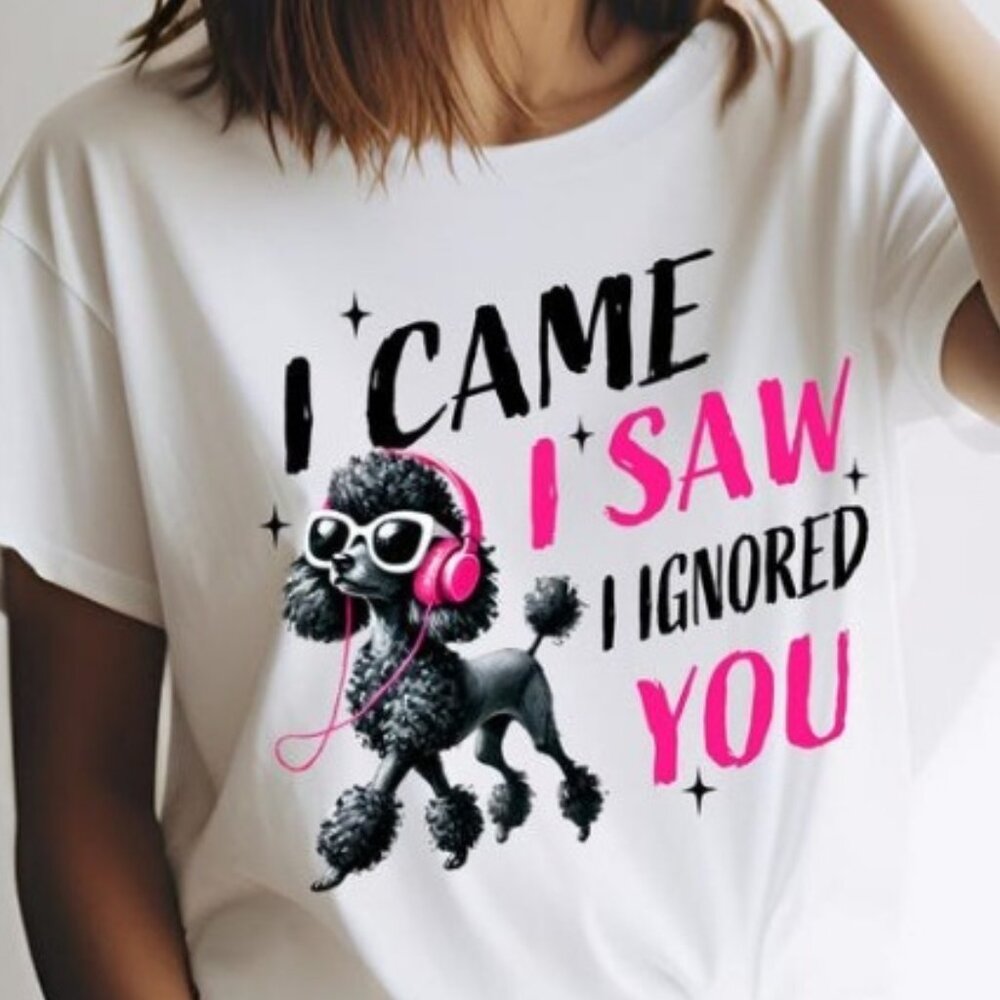 Sassy Poodle Shirt, I Came I Saw I Ignored You T-shirt
